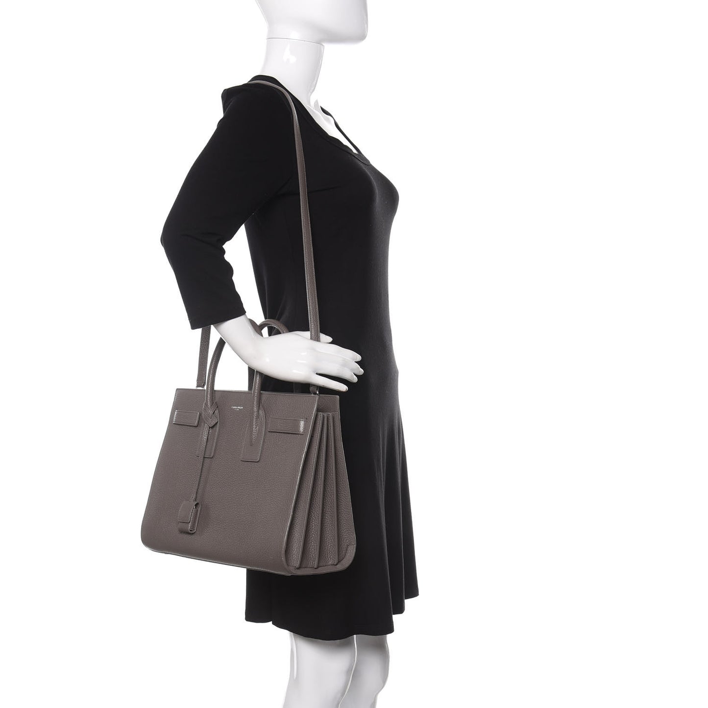 Grained Calfskin Small Sac De Jour Dark Anthracite
