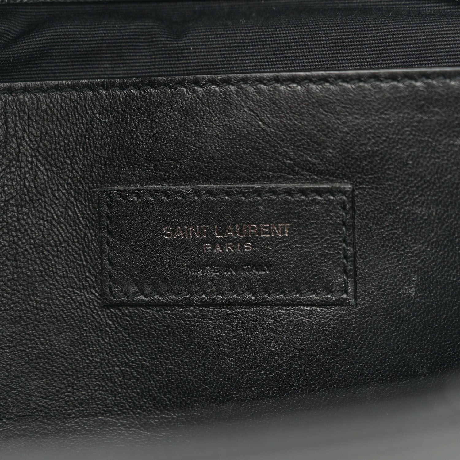 Saint Laurent Grain De Poudre Medium West Hollywood Monogram Fold-Over Black 7 of 11
