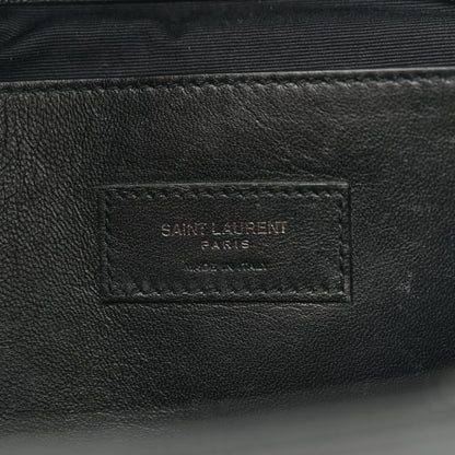 Saint Laurent Grain De Poudre Medium West Hollywood Monogram Fold-Over Black 7 of 11