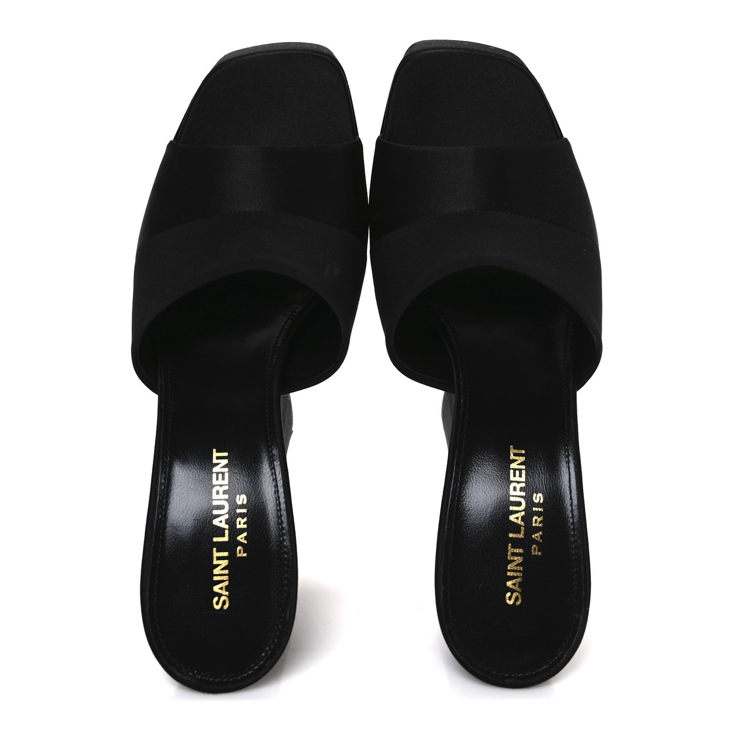 Crepe Satin Boogie 110 Mule Sandals 39 Black