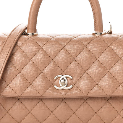Chanel Caviar Quilted Mini Coco Handle Flap Brown 10 of 10