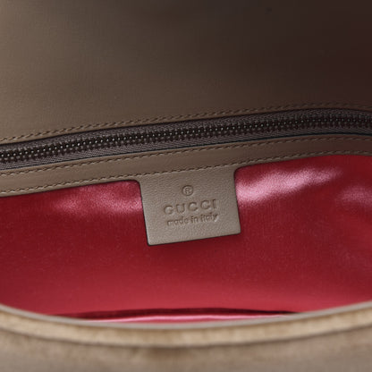 Gucci Velvet Matelasse Small GG Marmont Shoulder Bag Taupe 5 of 10