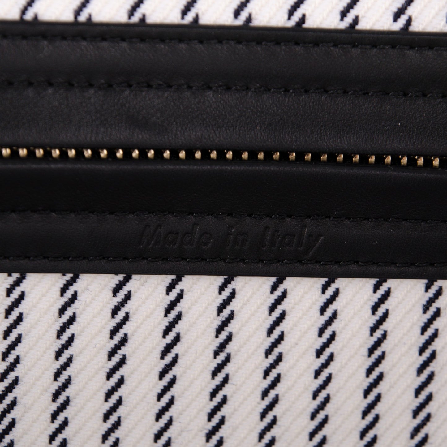 Cotton Canvas Striped Medium Phantom Luggage White Navy