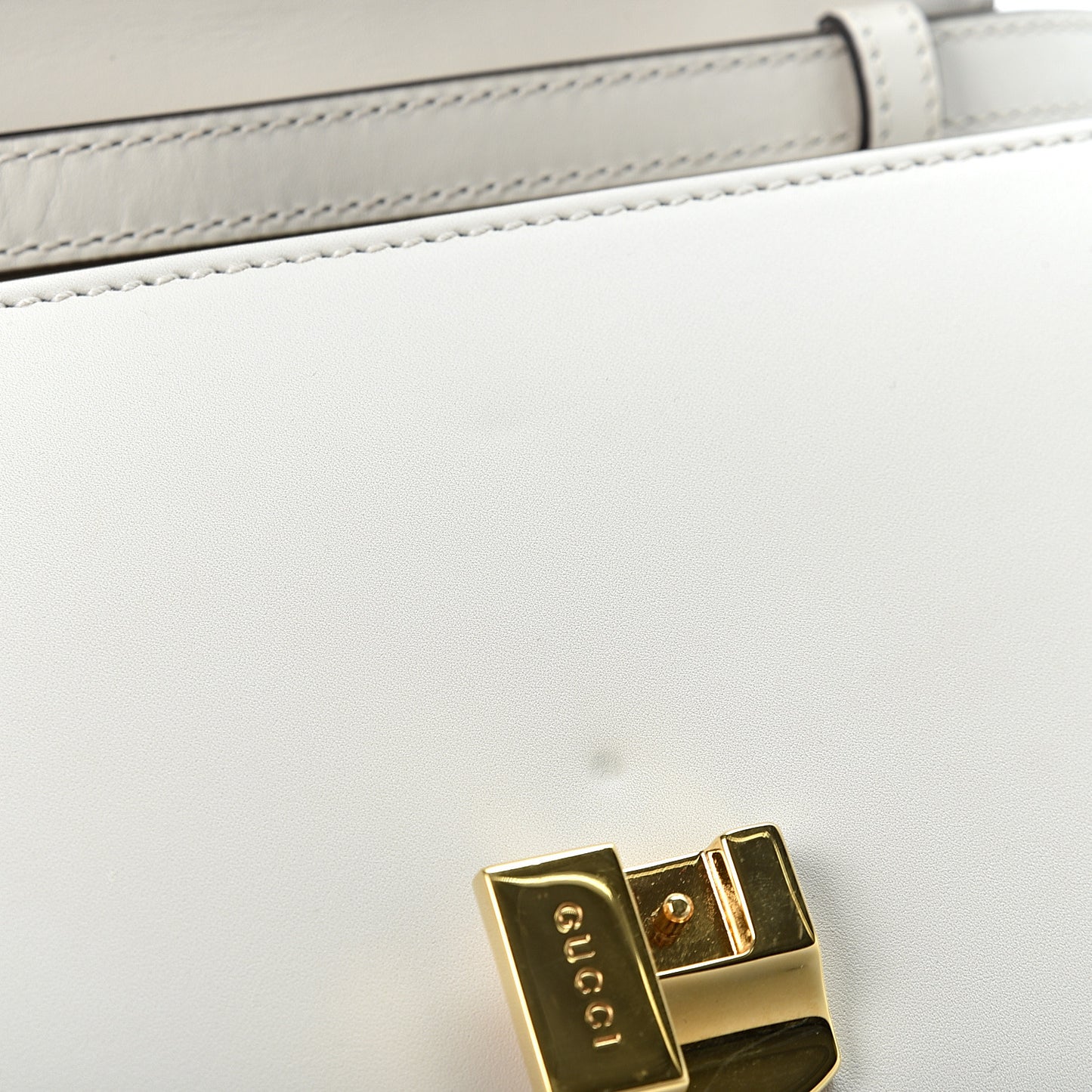 Calfskin Mini Sylvie Top Handle Bag White
