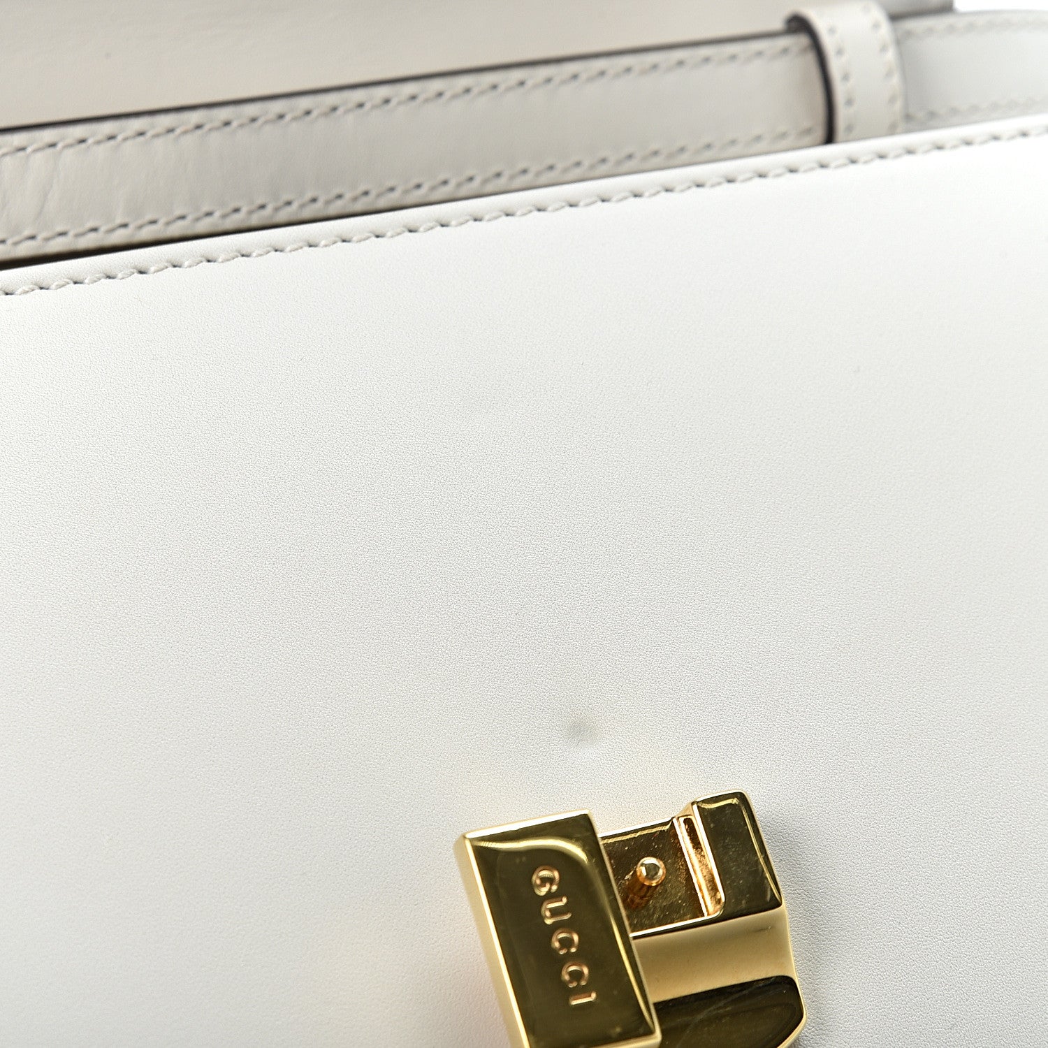 Gucci Calfskin Mini Sylvie Top Handle Bag White 12 of 12