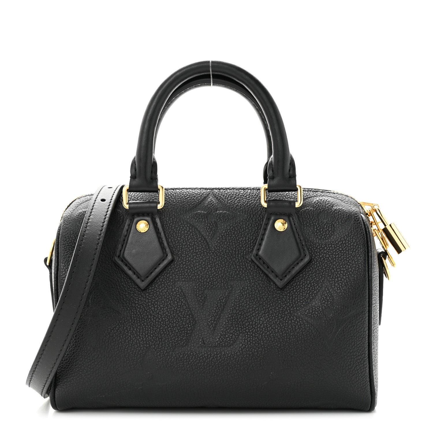 Louis Vuitton Empreinte Monogram Giant Speedy Bandouliere 20 Black 1 of 10