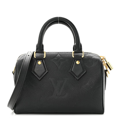 Louis Vuitton Empreinte Monogram Giant Speedy Bandouliere 20 Black 1 of 10