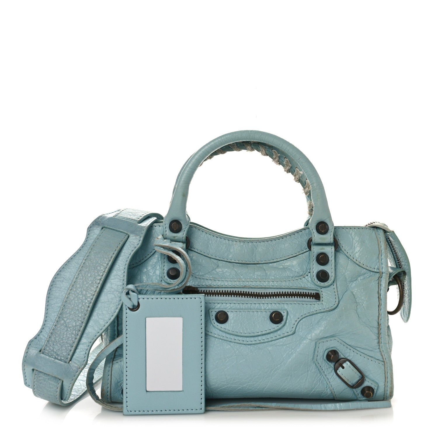 Balenciaga Agneau Classic Hardware Mini City Bleu Dragee 1 of 16
