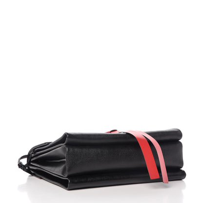 Valentino Garavani Smooth Calfskin Medium Vring Shoulder Bag Rouge Pur Cerise Black 4 of 8
