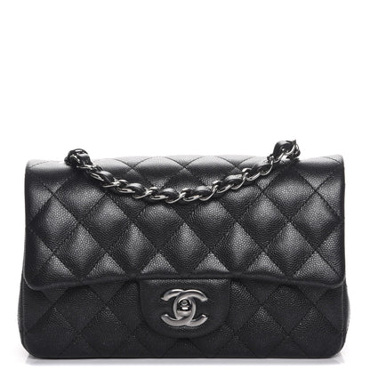 Chanel Iridescent Caviar Quilted Mini Rectangular Flap Black 1 of 8