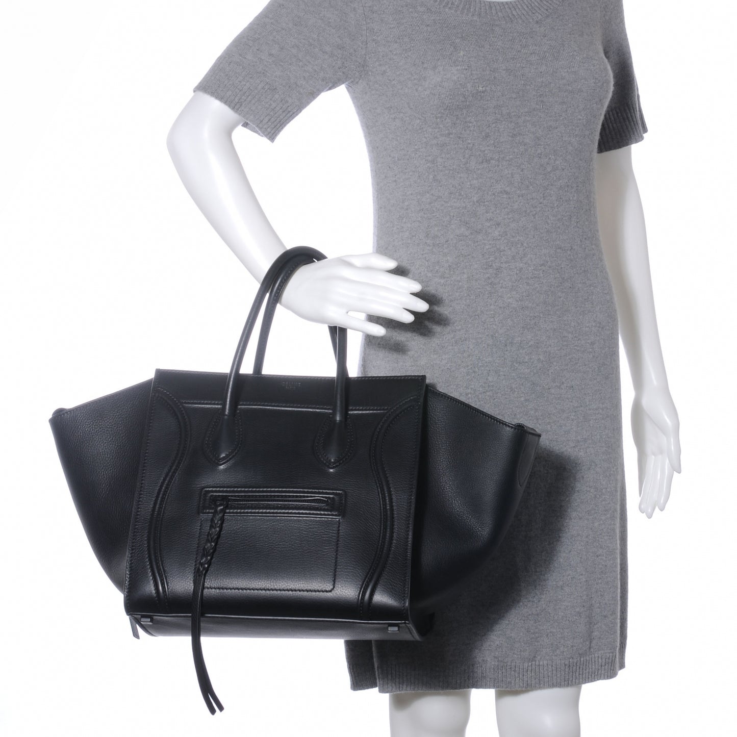 Calfskin Medium Phantom Luggage Black