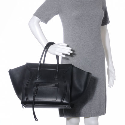 Celine Calfskin Medium Phantom Luggage Black 2 of 8