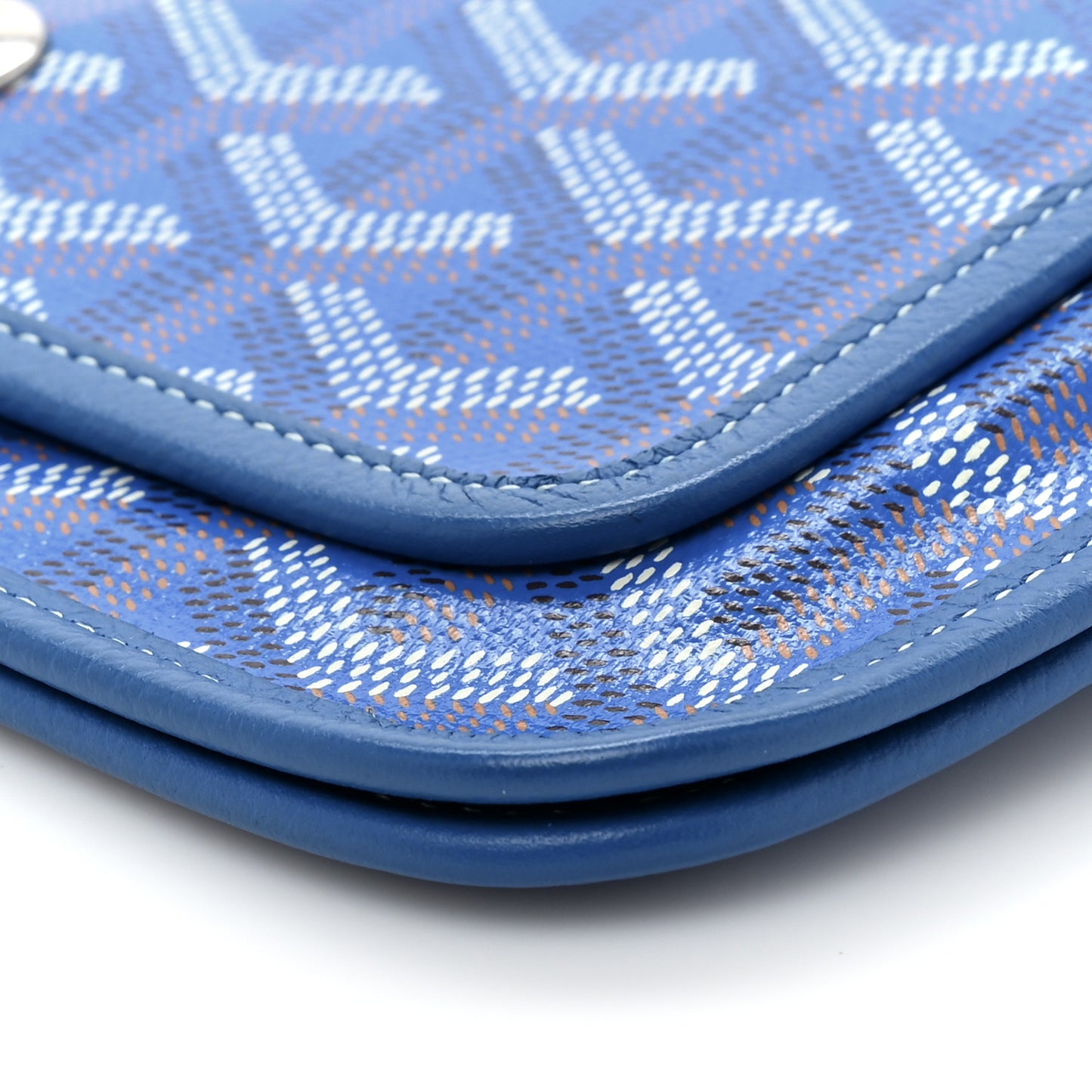 Goyardine Plumet Wallet Clutch Sky Blue
