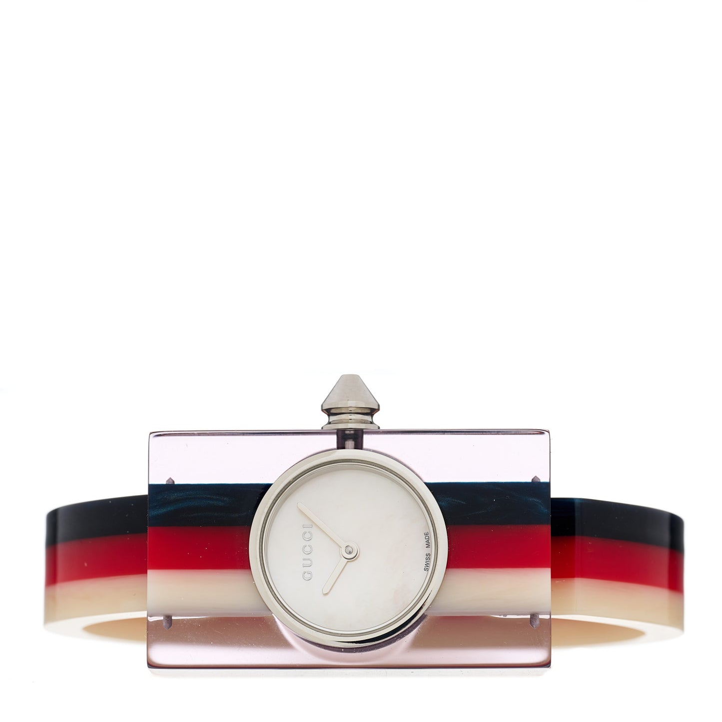 Stainless Steel Plexiglass Mother of Pearl 24mm Quartz Watch