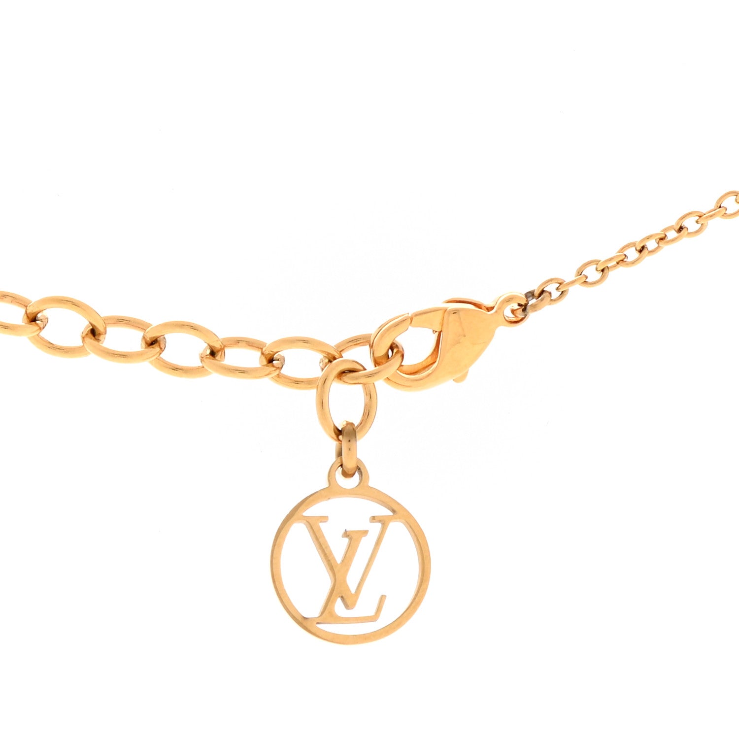 Louis Vuitton Essential Studded V Necklace Gold Black 5 of 7