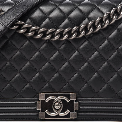 Chanel Calfskin Quilted New Medium Boy Flap Black 10 of 10