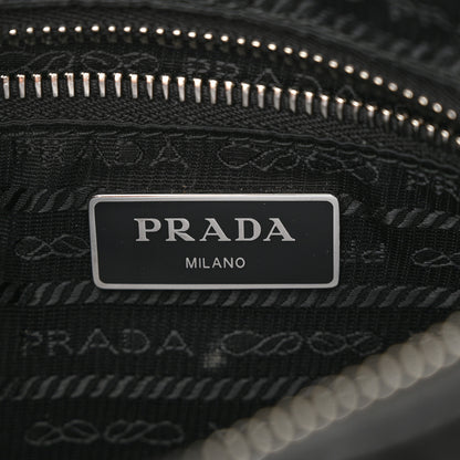 Prada Re-Nylon Triangle Padded Patchwork Shoulder Bag Black 6 of 11