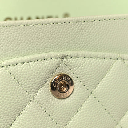 Chanel Caviar Quilted Small Double Flap Light Green 11 of 11
