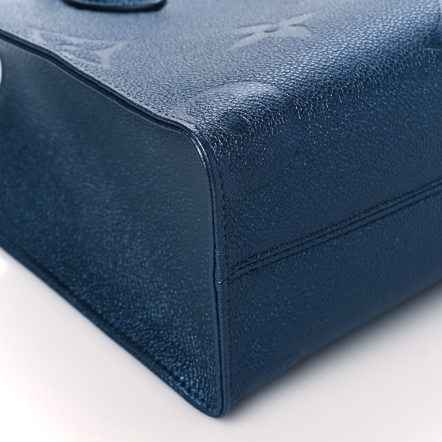 Louis Vuitton Metallic Empreinte Monogram Giant Onthego PM Navy Nacre 8 of 9