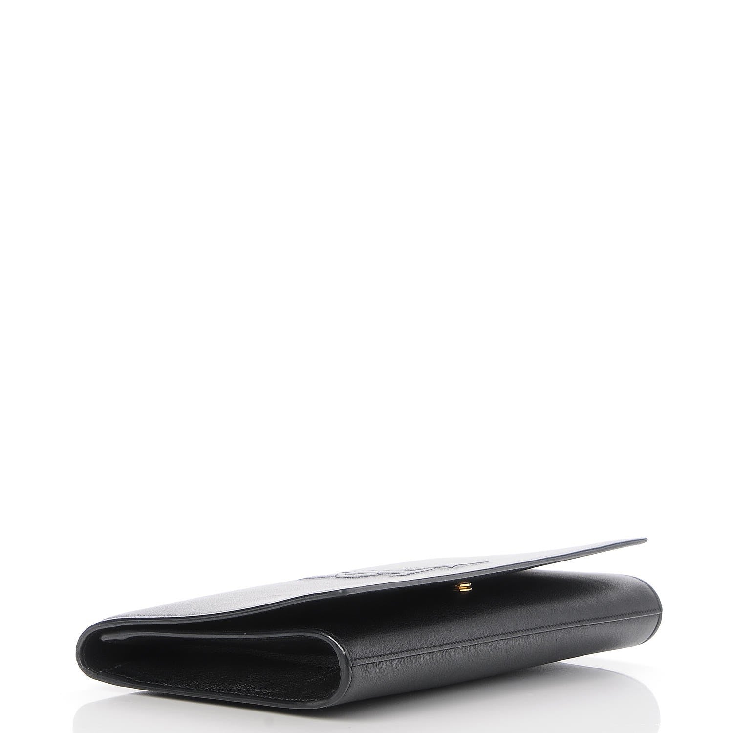 Saint Laurent Calfskin Monogram Large Belle De Jour Clutch Black 4 of 7
