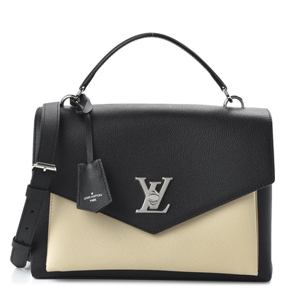 Louis Vuitton Soft Calfskin My Lockme Top Handle Vanille Black 1 of 10