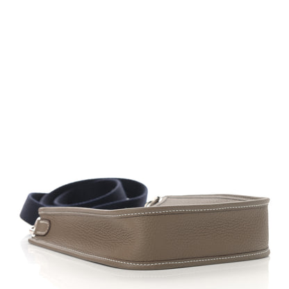 Hermes Taurillon Clemence Amazone Evelyne TPM Etoupe Bleu Indigo 4 of 11
