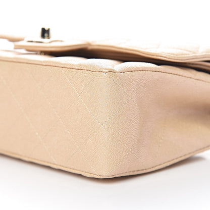 Chanel Iridescent Caviar Quilted Small Double Flap Beige 10 of 11