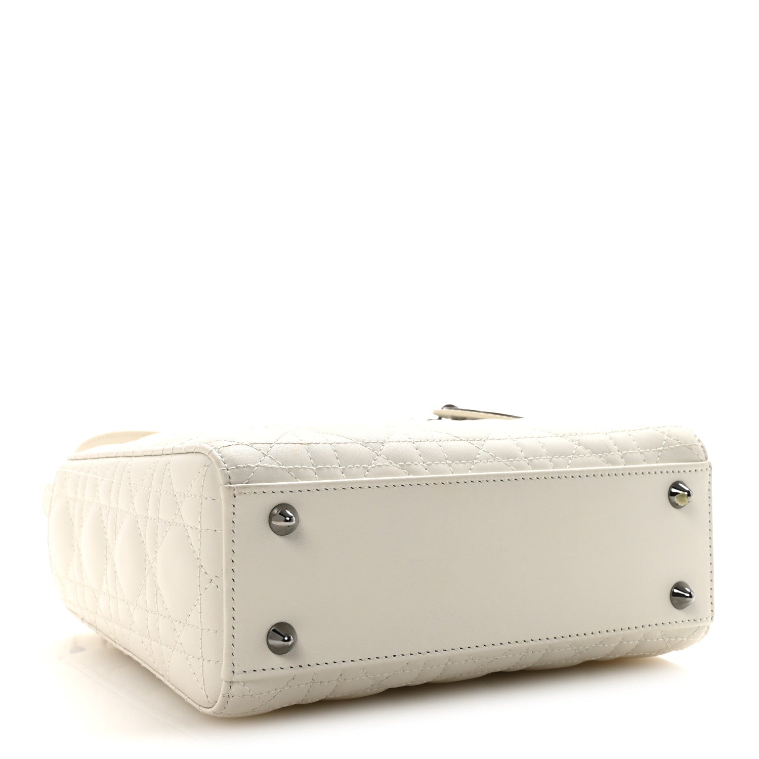 Christian Dior Lambskin Cannage Small My ABCDior Lady Dior White 4 of 10