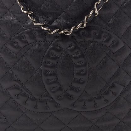 Chanel Calfskin Quilted Medium Istanbul Tote Black 7 of 10