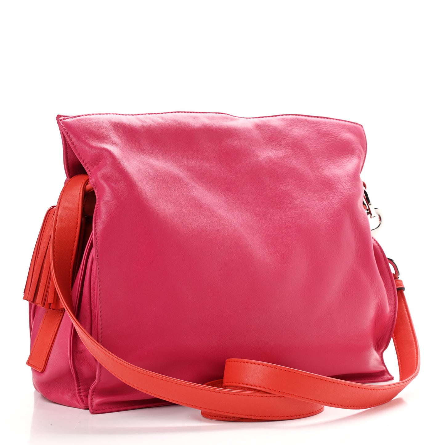 Calfskin Flamenco Shoulder Bag Magenta