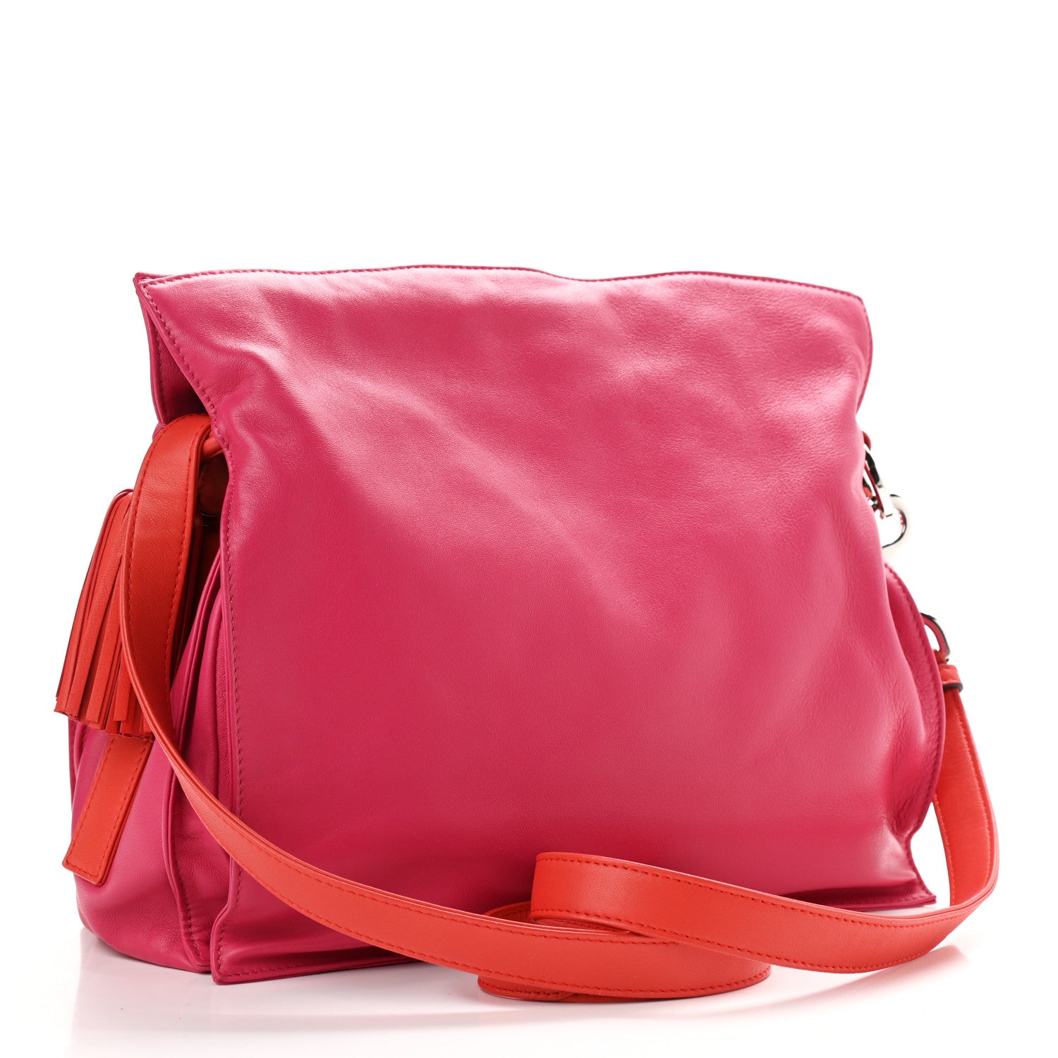 Loewe Calfskin Flamenco Shoulder Bag Magenta 3 of 12