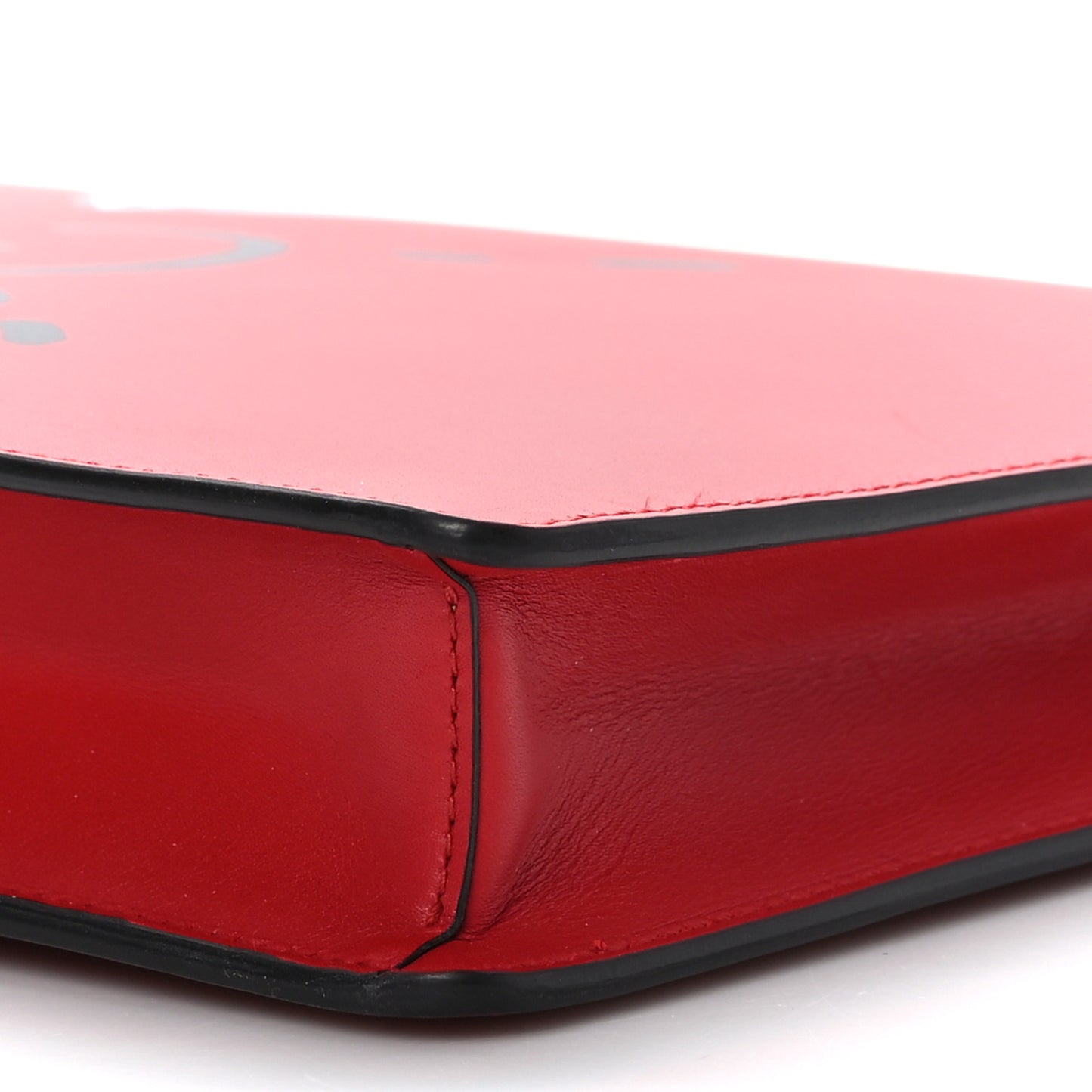 Calfskin GucciGhost Print Medium Documents Holder Hibiscus Red