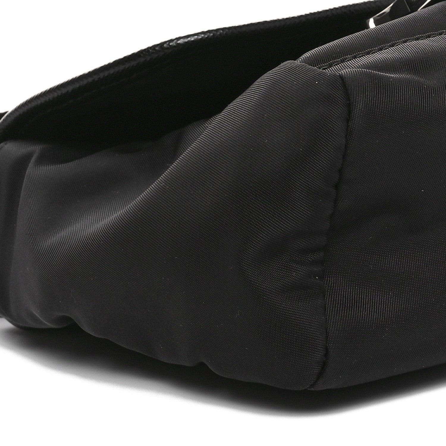 Prada Re-Nylon Saffiano Triangle Shoulder Bag Black 8 of 9