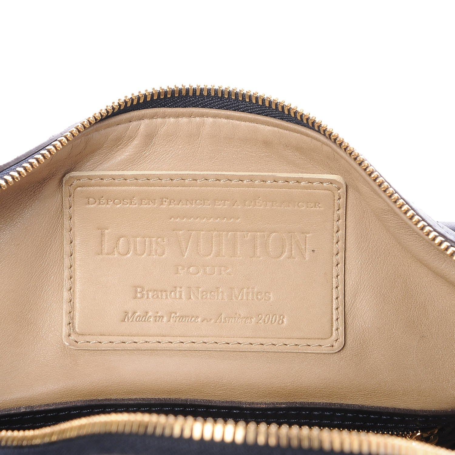 Louis Vuitton Calfskin Sac Louis Bleu 6 of 8