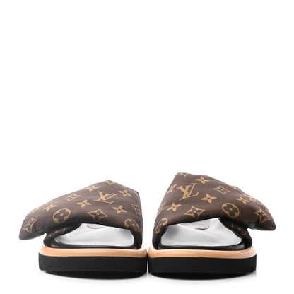 Louis Vuitton Nylon Monogram Pool Pillow Comfort Mule 37 Cacao Brown 2 of 7