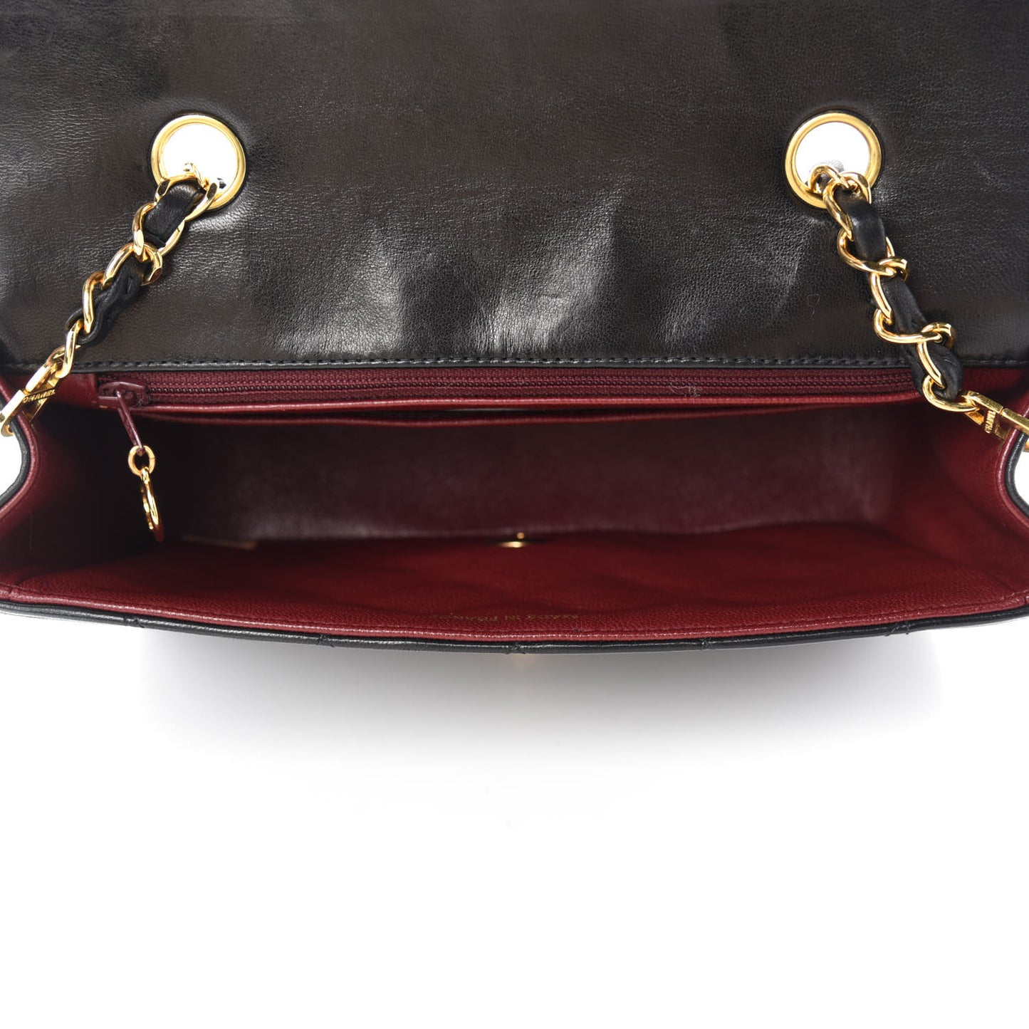 Lambskin Quilted Small Single Flap Black