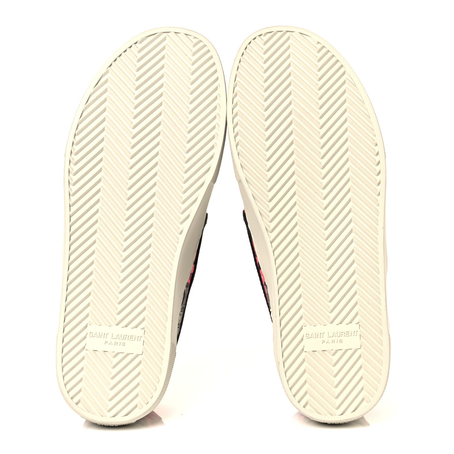 Saint Laurent Canvas Radio Print Mens Venice Slip On Sneakers 38.5 Pink Black White 5 of 9