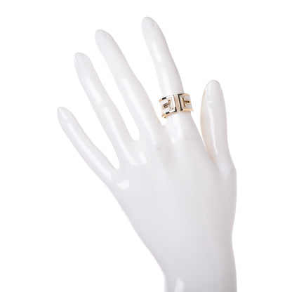 Tiffany 18K Yellow Gold White Ceramic T Cutout Ring 49 5 2 of 4
