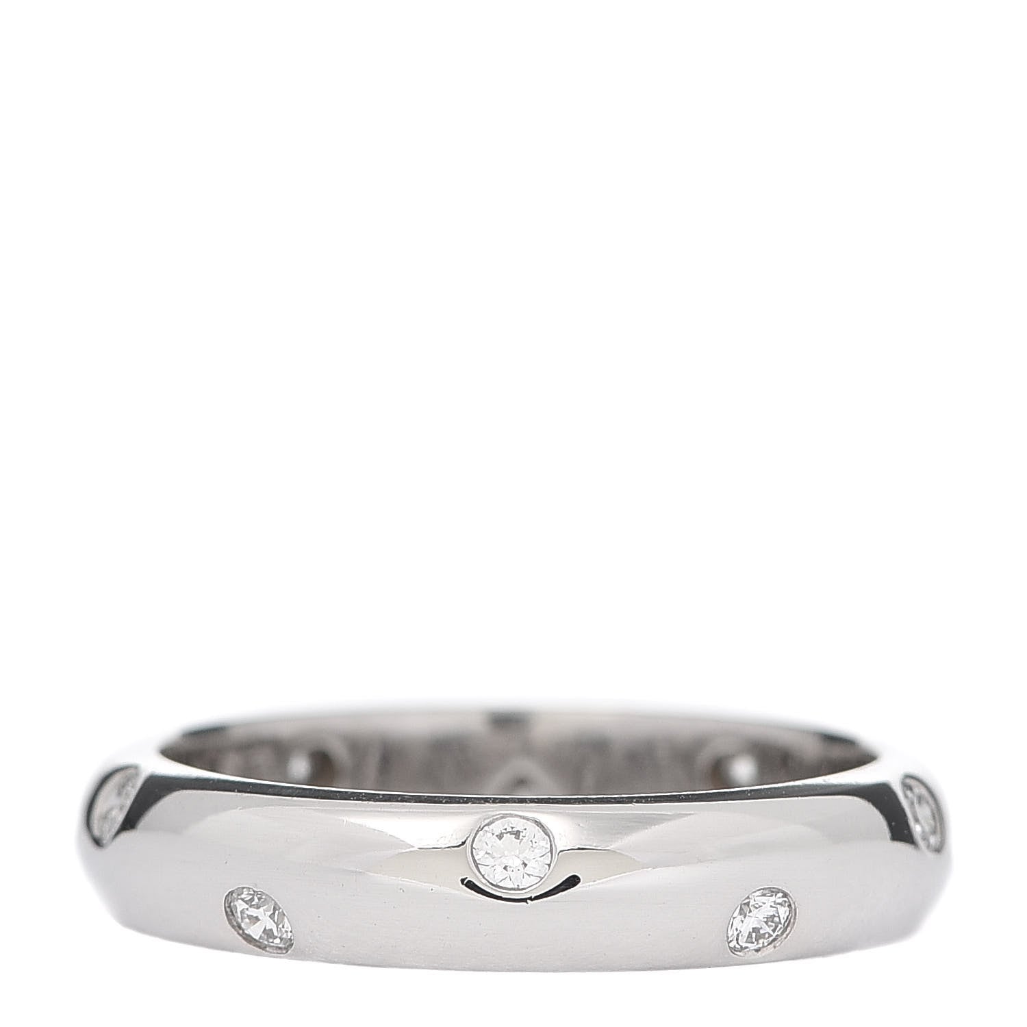 Tiffany Platinum Diamond 4mm Etoile Band Ring 50 5.25 3 of 6