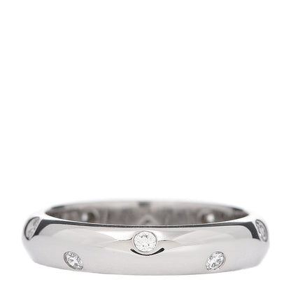 Tiffany Platinum Diamond 4mm Etoile Band Ring 50 5.25 3 of 6
