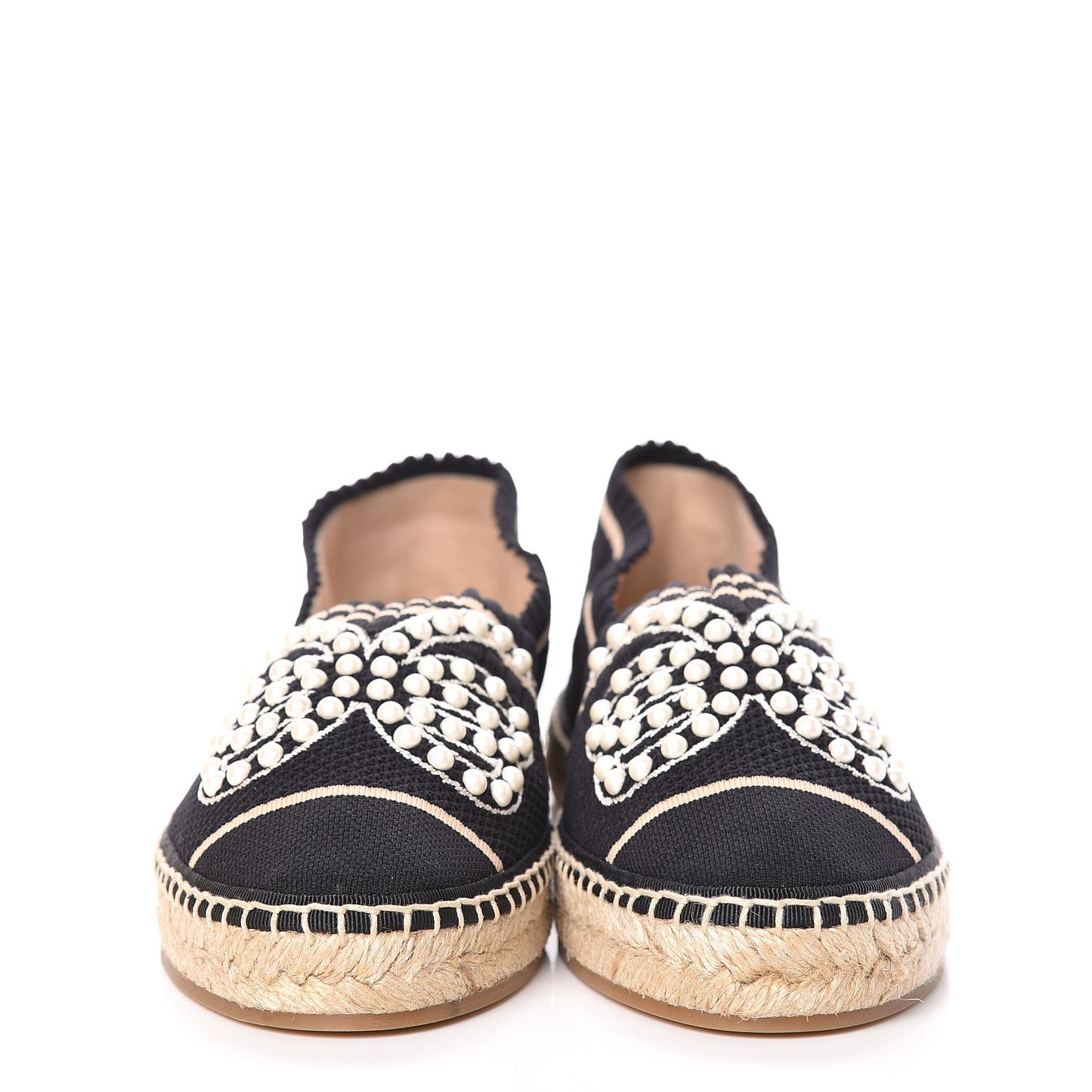 Knit Pearlescent Espadrille 42 Black