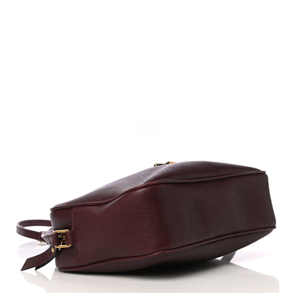 Saint Laurent Lambskin Monogram Lou Camera Bag Burgundy 4 of 11