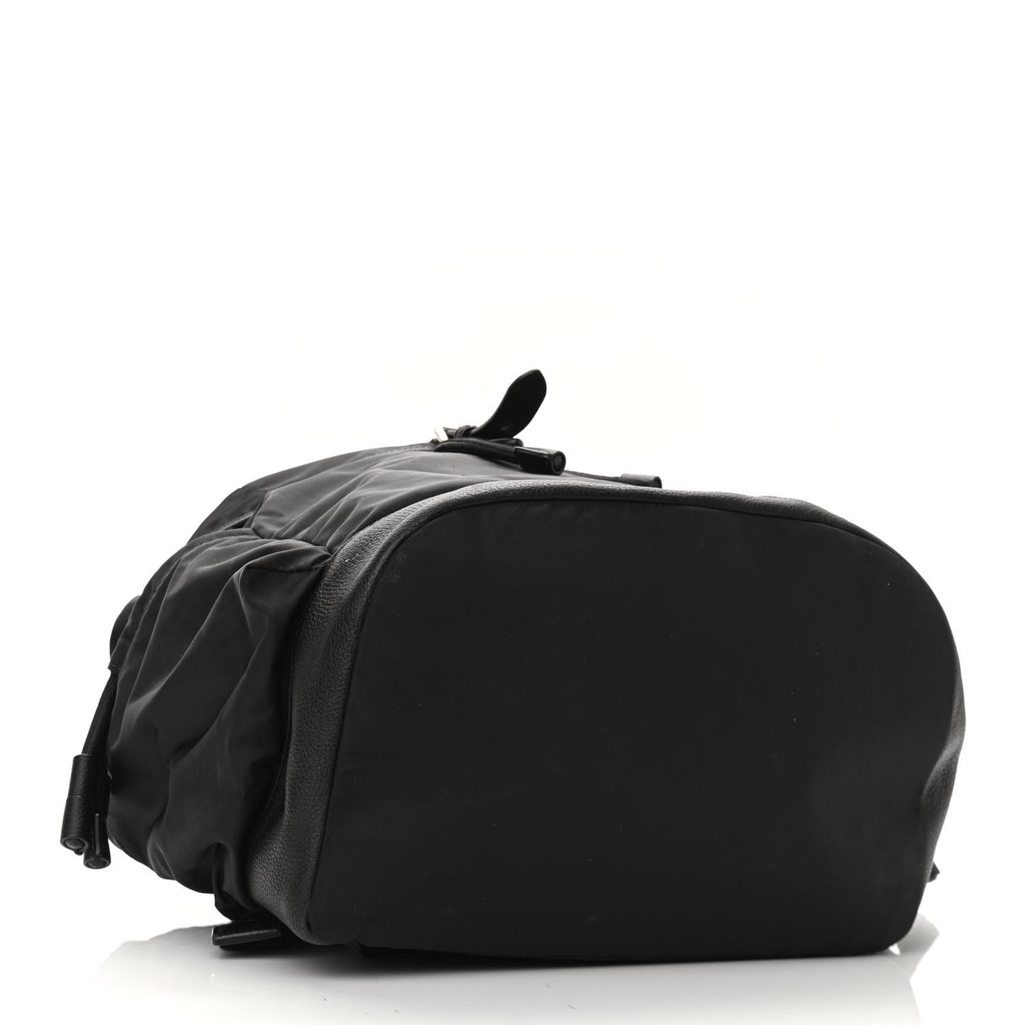 Nylon Grained Calfskin Watson Diaper Bag Black
