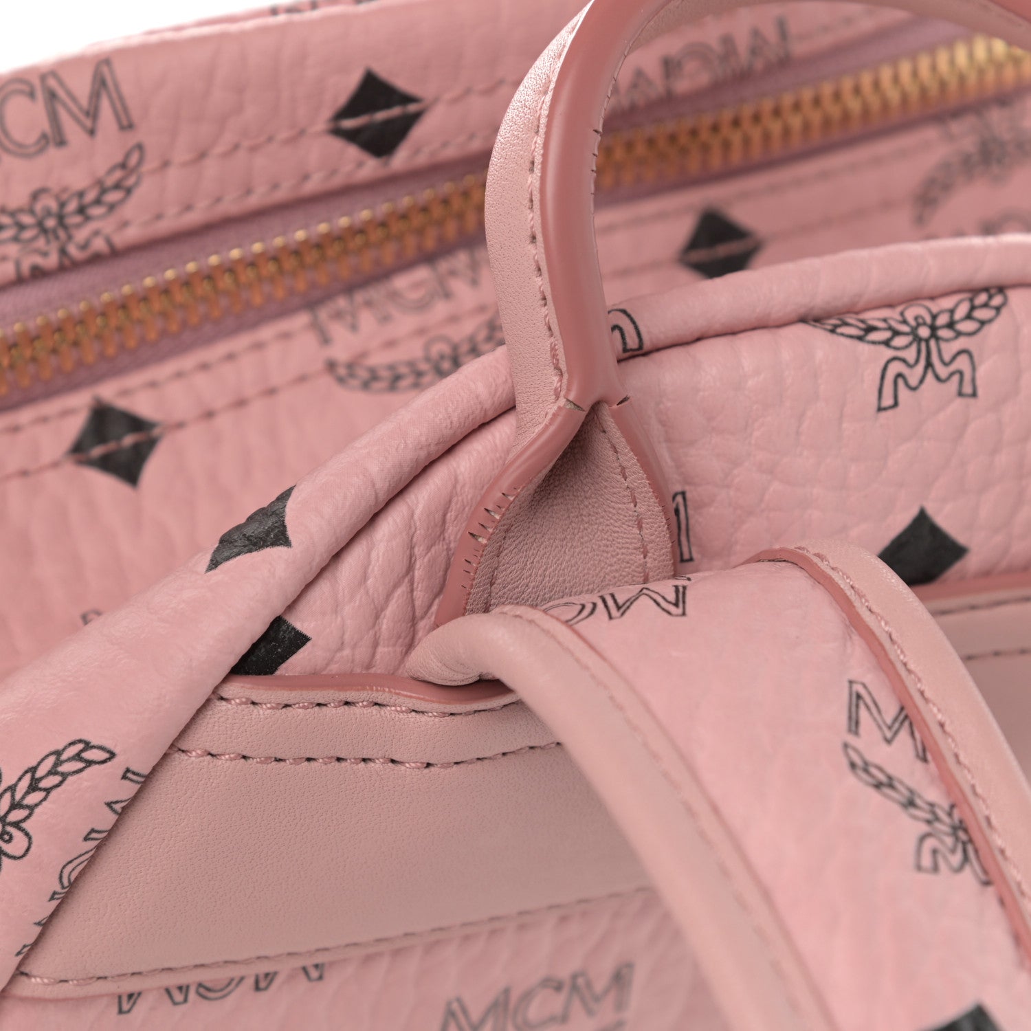 MCM Visetos Small Side Stud Stark Backpack Soft Pink 13 of 14