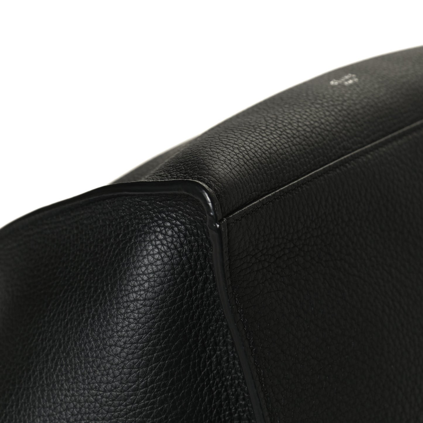 Supple Grained Calfskin Small Long Strap Big Bag Black