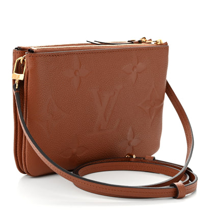 Louis Vuitton Empreinte Monogram Giant Double Zip Pochette Caramel 3 of 11