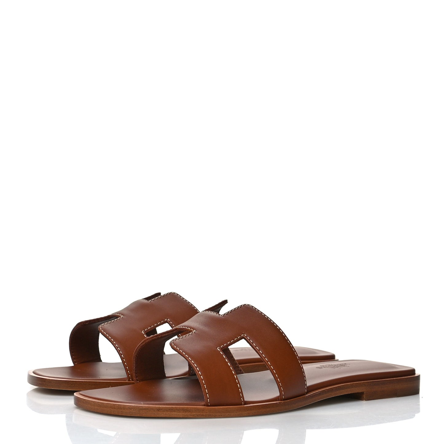 Box Calfskin Oran Sandals 37 Gold