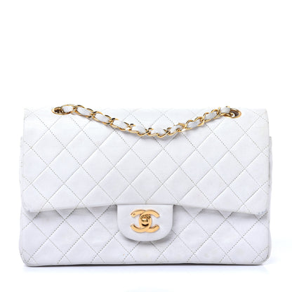 Chanel Lambskin Quilted Medium Double Flap White 1 of 14