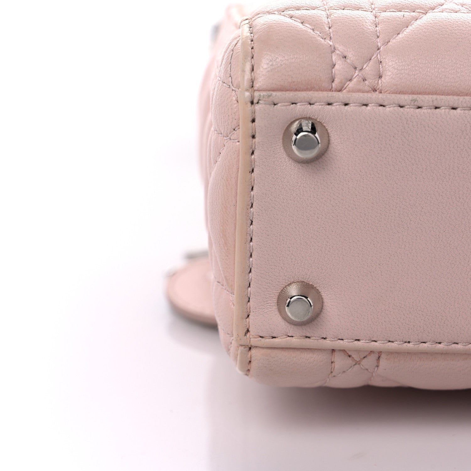 Christian Dior Lambskin Cannage Mini Lady Dior Crystal Strap Rose Poudre 16 of 24