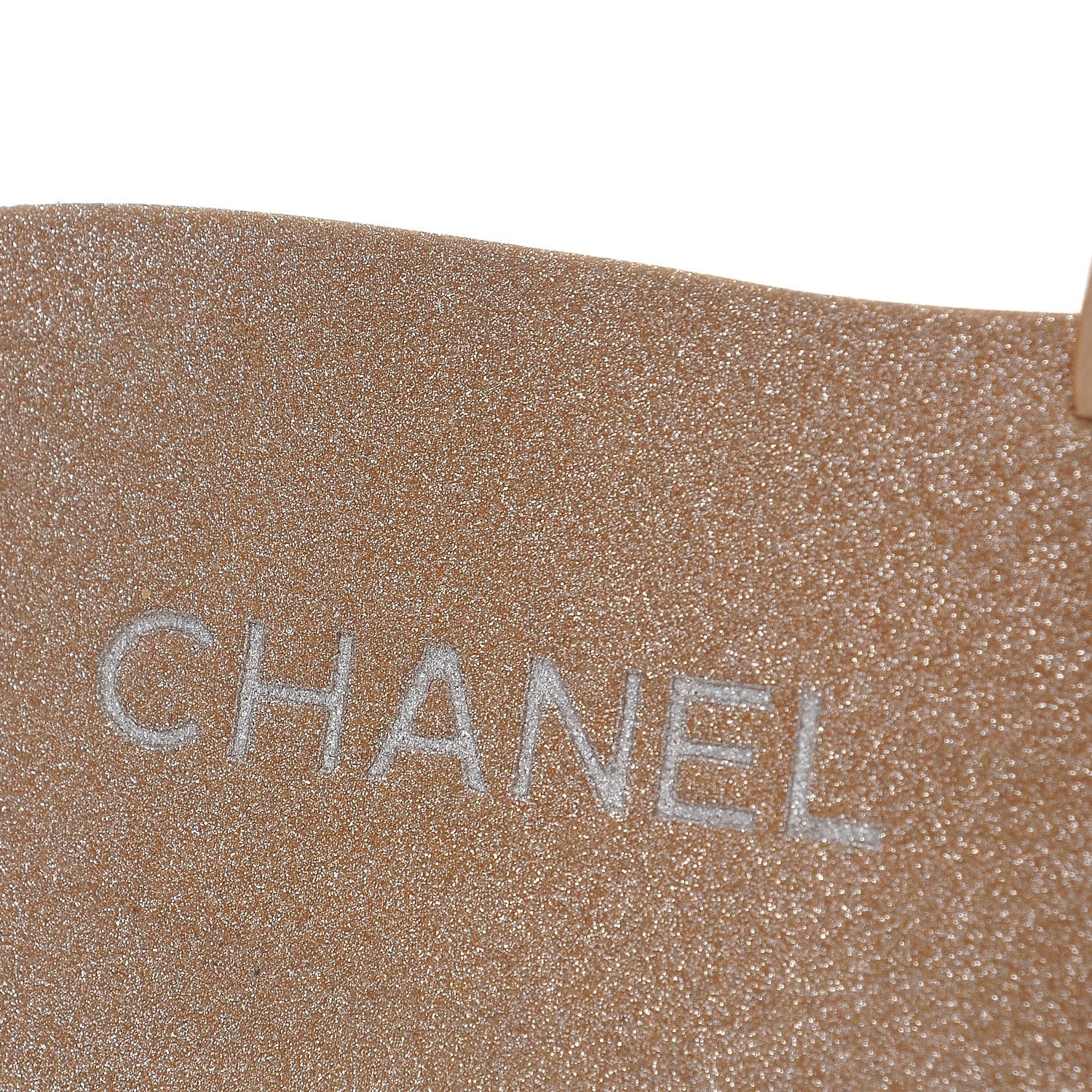 Chanel Glitter Calfskin Chain Slide Flat Sandals 39.5 Gold 7 of 8